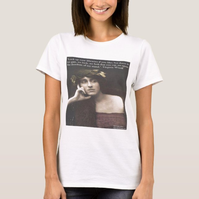 Camiseta Mente Abierta de Virginia Woolf Cota (Anverso)