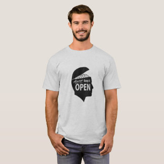 Camiseta Mente abierta Idea Dibujo Lema, ten en cuenta la b