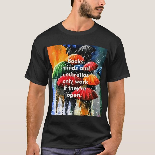 Camiseta Mente abierta, libros abiertos (Anverso)