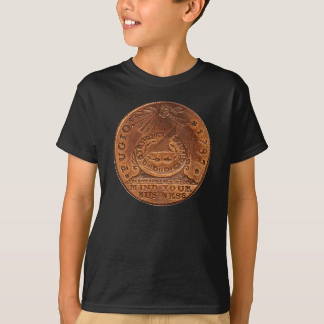 Camiseta Mente del centavo de Fugio su penique del cobre (Anverso)