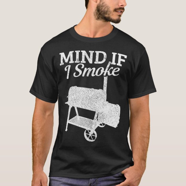Camiseta Mente Si Fumo Bbq Grillmaster Fumar Carne Graciosa (Anverso)