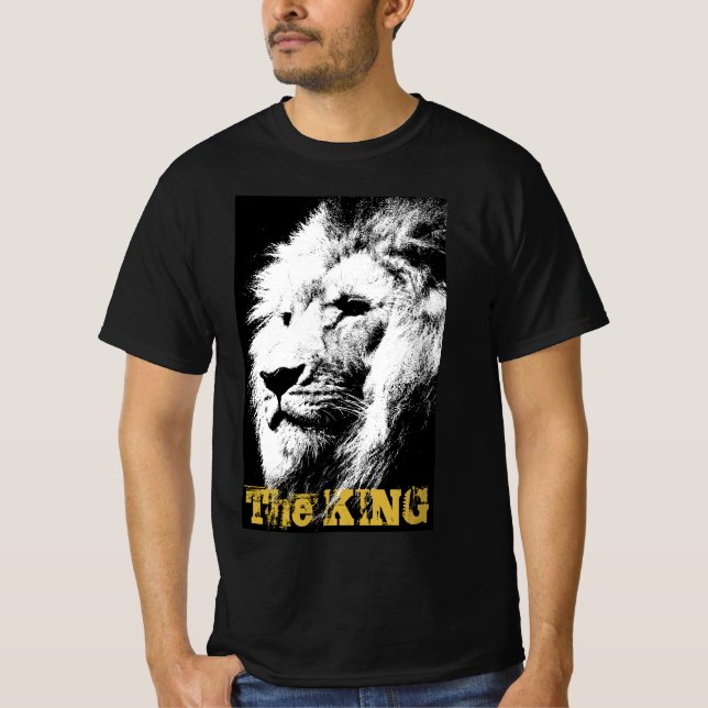 Camiseta Mentes de animales de la cara del león plantilla m (Anverso)
