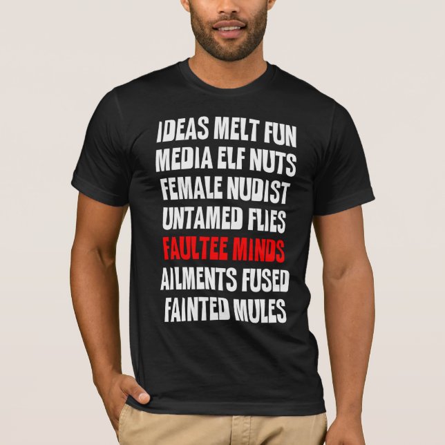 Camiseta Mentes de Faultee - anagrama (Anverso)
