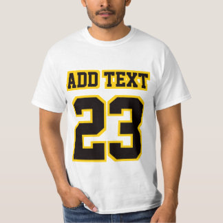 Camiseta Mentes de ORO NEGRO BLANCO delantero valoran la ca