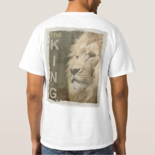 Camiseta Mentes de plantilla superior de león de impresión 