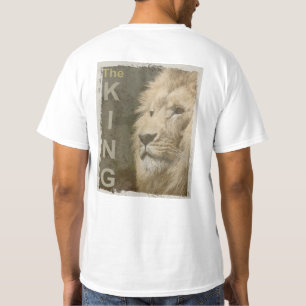 Camiseta Mentes de plantilla superiores de león de impresió