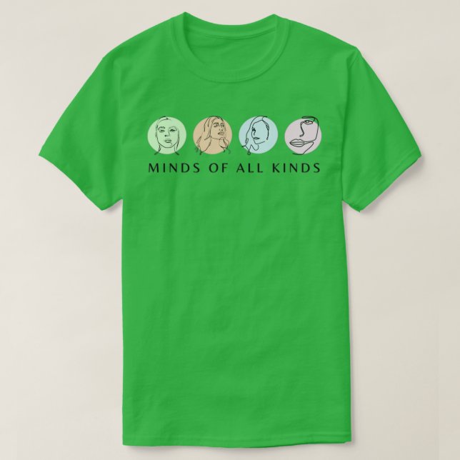 Camiseta Mentes de todo tipo de mujeres neurodiversas (Diseño del anverso)