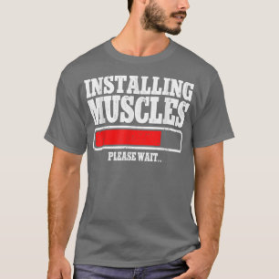 Camiseta Mentes Instalando Músculos Halterofilia Gimnasio 