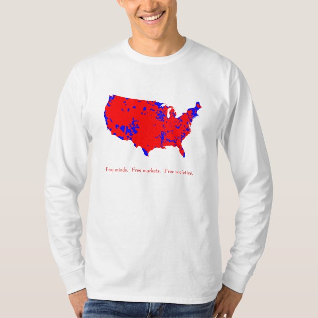 Camiseta Mentes libres.  Mercados libres.  Sociedades (Anverso)