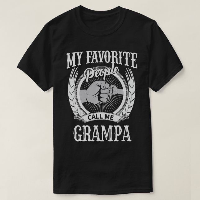 Camiseta Mentes, mi gente favorita me llama abuelo Grampa (Diseño del anverso)