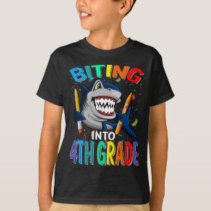 Camiseta Mentir al tiburón de cuarto grado de vuelta a la c