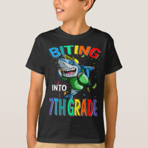 Camiseta Mentir al tiburón de séptimo grado de vuelta a la 