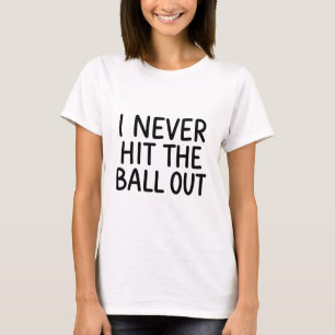 Camiseta Mentira Blanca De Voleibol Nunca Golpea Fuera