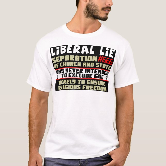 Camiseta Mentira liberal #666 (Anverso)