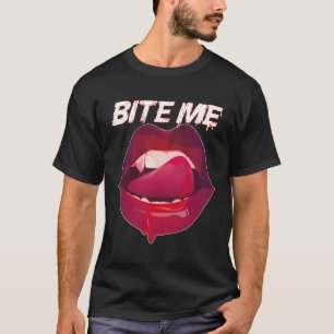 Camiseta Mentira Los Dientes Vampiros Con Rosa