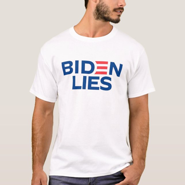 Camiseta Mentiras de Biden, Anti Joe Biden (Anverso)