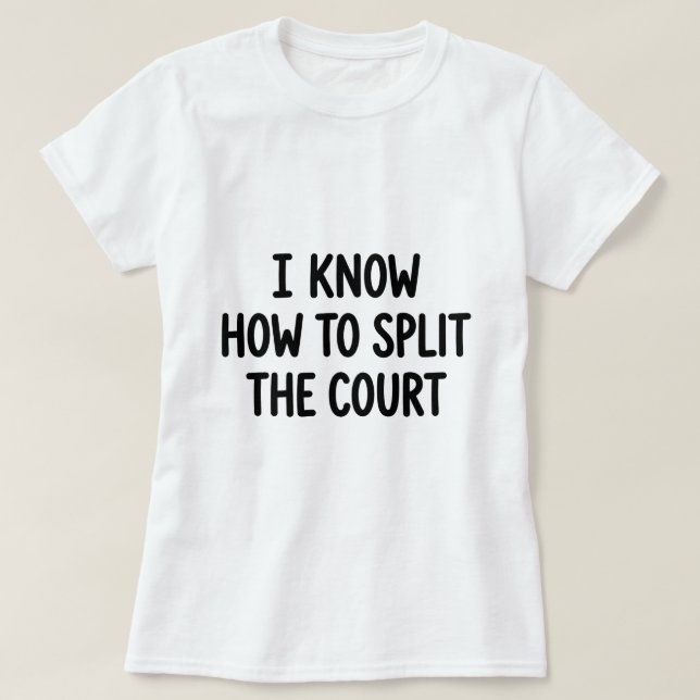 Camiseta Mentirosa Divertida de Voleibol Sabe Cómo Dividir (Diseño del anverso)