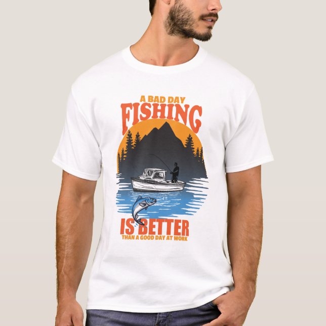 Camiseta Mentones de regalo para pescadores que pescan en f (Anverso)