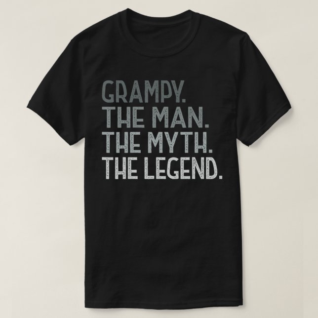 Camiseta Mentones Grampy s de abuelos Grampy Man Myth L (Diseño del anverso)