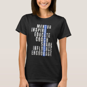 Camiseta Mentor Inspire Educar al entrenador Compartir doce