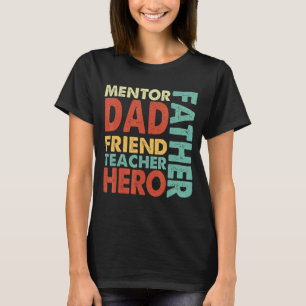 Camiseta Mentor retro papá amigo profesor héroe feliz padre