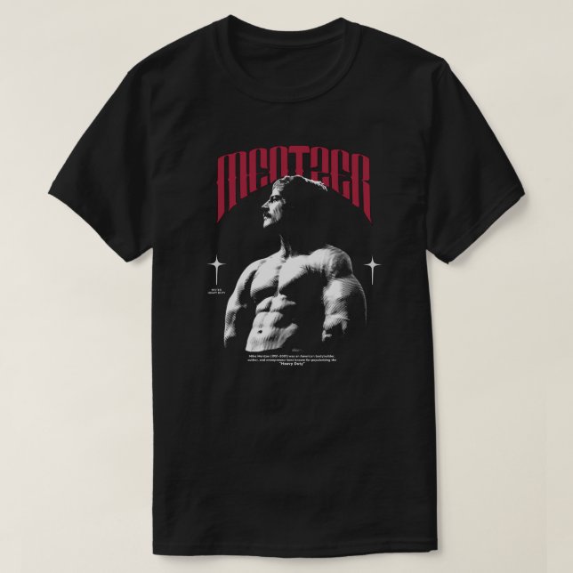 Camiseta Mentzer Heavy Duty – Vintage Bodybuilding Art (Diseño del anverso)