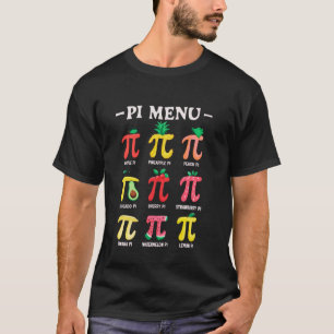 Camiseta Menú circular divertido día del Pi Pi 3.14 profeso