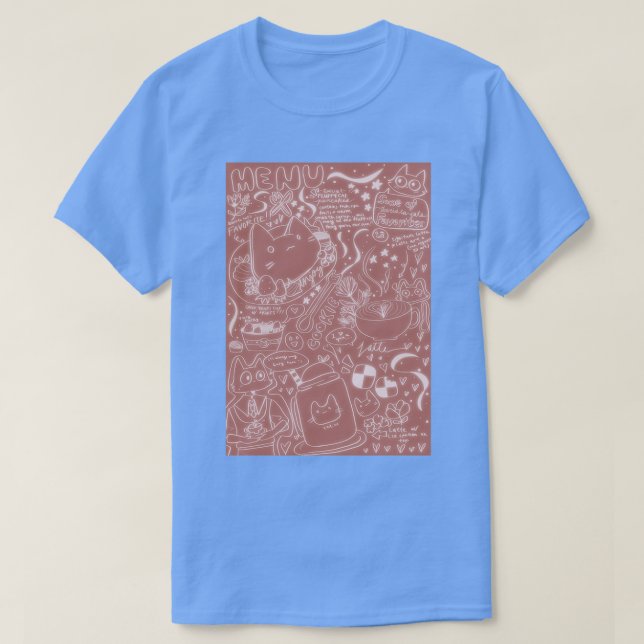 Camiseta Menú de gatitos de Barista (Diseño del anverso)