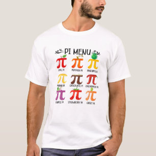 Camiseta Menú De Pi Frutas Tropicales Divertido Día De Pi P