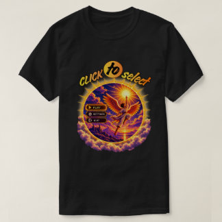 Camiseta Menú Divertido de Juego Retro de Píxeles