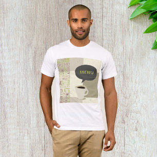 Camiseta Menú Minimalista de Café Bar