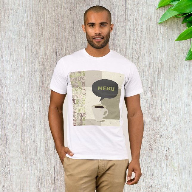 Camiseta Menú Minimalista de Café Bar (Subido por el creador)