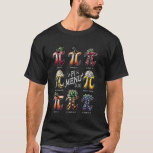 Camiseta Menú Pi Día Pi 3.14 Menú divertido de tarta de fru