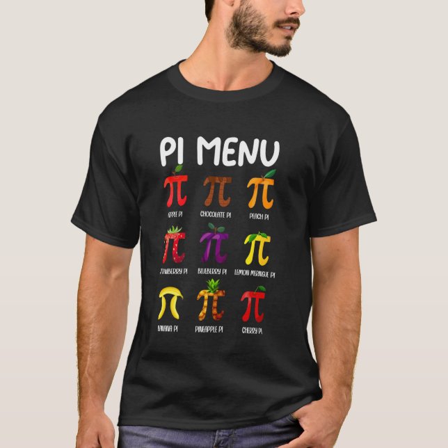 Camiseta Menú Pi Día Pi Profesores de Matemáticas 3.14 Símb (Anverso)