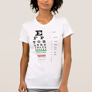 Camiseta menuda de las señoras de la carta de ojo