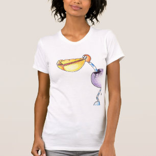 Camiseta menuda de las señoras libres del pelíca