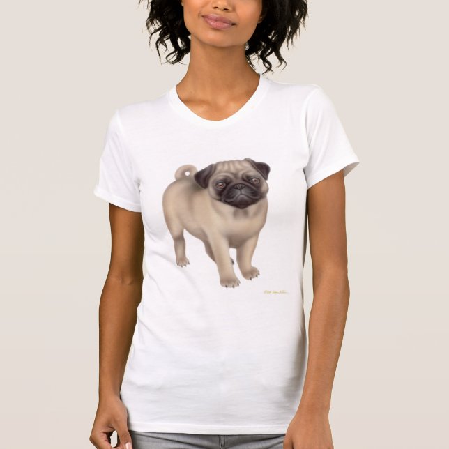 Camiseta menuda del perrito del barro amasado (Anverso)
