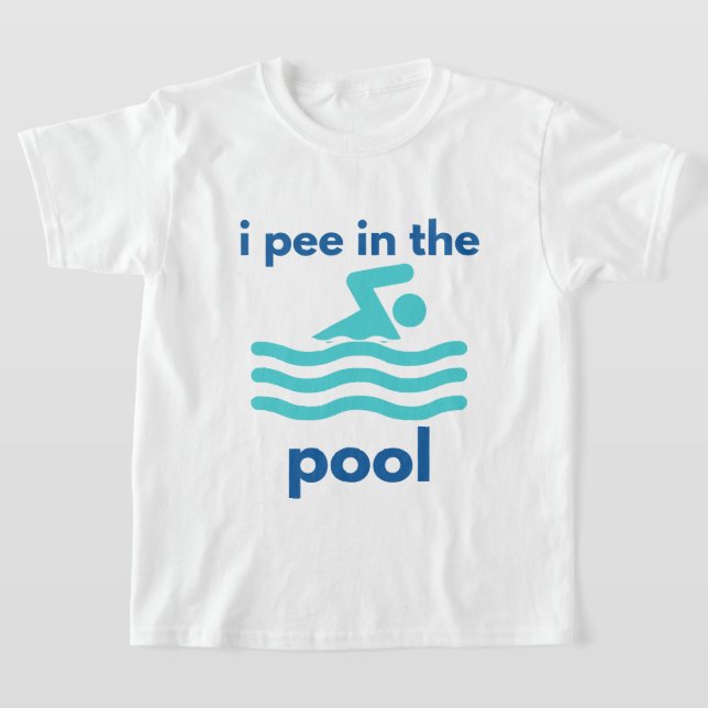 Camiseta meo en la piscina divertida natación para nadador (Distribución)