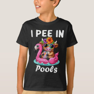 Camiseta Meo en piscinas Highlands Vaca Chistes Divertidos