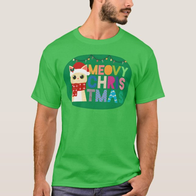 Camiseta Meovy Navidades vintage (Anverso)