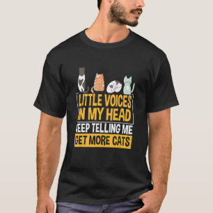 Camiseta Meow Ca Pequeñas Voces En Mi Cabeza Gato Negro
