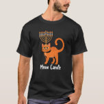 Camiseta Meow Candle Hanukkah Cat Menorah Chanukah Jewish H<br><div class="desc">Fiesta judía Menorah Chanukah del gato Menorah Candle Hanukkah.</div>