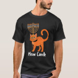 Camiseta Meow Candle Hanukkah Cat Menorah Chanukah Jewish H<br><div class="desc">Fiesta judía Menorah Chanukah del gato Menorah Candle Hanukkah.</div>