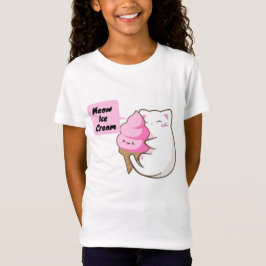 Camiseta Meow Cat Love Ice Cream