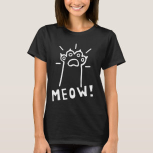 Camiseta Meow Cat Paw - Funny Action Kitty Cat Y Cats Paw