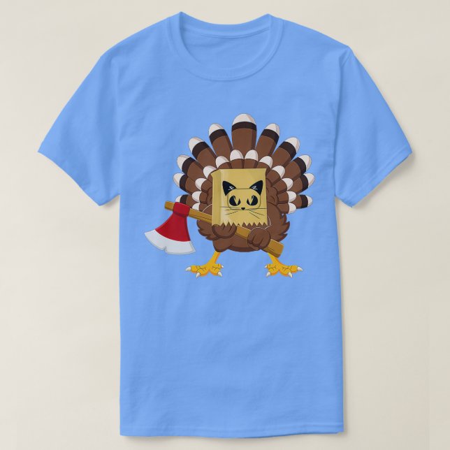 Camiseta Meow Fake Turkey Con Costuma De Gato Ax 1 (Diseño del anverso)