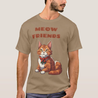 Camiseta Meow Friends divertido