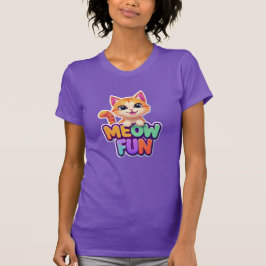Camiseta Meow Fun - Cute Smiling Cat T-Shirt