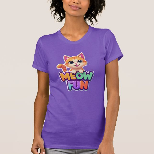 Camiseta Meow Fun - Cute Smiling Cat T-Shirt (Anverso)