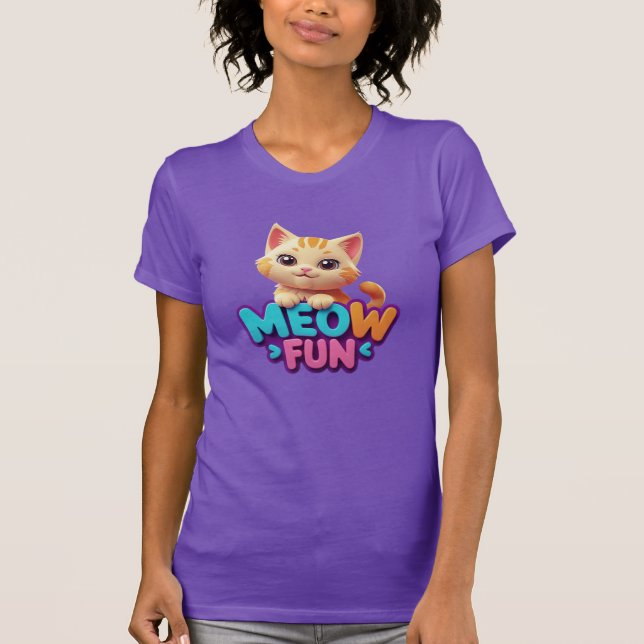 Camiseta Meow Fun - Sweet Look Cat T-Shirt  (Anverso)